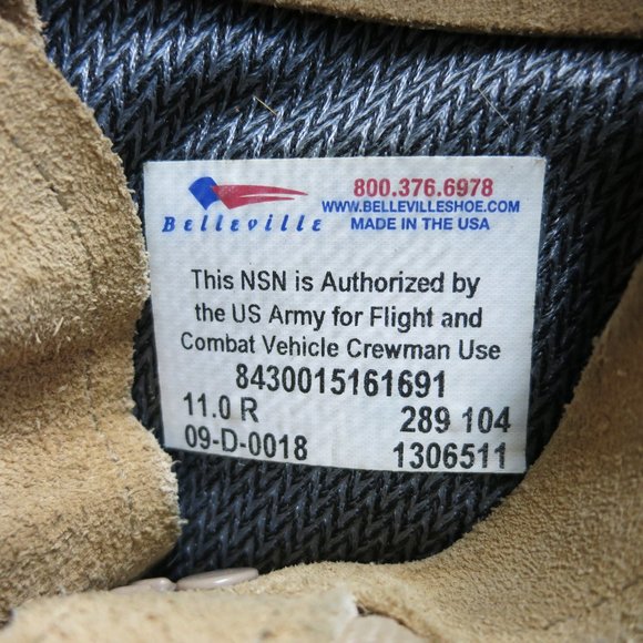 Belleville Suede Leather Canvas Combat Military Tactical Footwear Boots 11 R - Picture 7 of 7